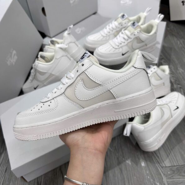 Nike Air Force 1 Low Sail Ripstop chính hãng, phối màu trắng ngà, chất liệu Ripstop, mẫu giày thể thao nam nữ, hàng chuẩn Auth 99%