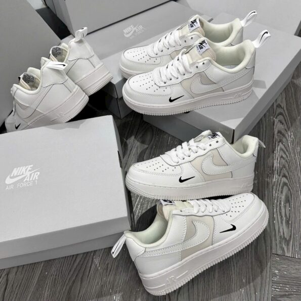 Nike Air Force 1 Low Sail Ripstop chính hãng, phối màu trắng ngà, chất liệu Ripstop, mẫu giày thể thao nam nữ, hàng chuẩn Auth 99%