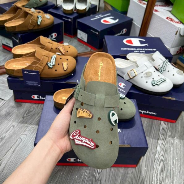 Dép Champion Clogs Đủ Màu Chuẩn Auth 99% – Thiết Kế Mule Thời Trang, Êm Chân, Tặng Kèm Charm