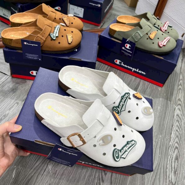 Dép Champion Clogs Đủ Màu Chuẩn Auth 99% – Thiết Kế Mule Thời Trang, Êm Chân, Tặng Kèm Charm