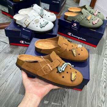 Dép Champion Clogs Đủ Màu Chuẩn Auth 99% – Thiết Kế Mule Thời Trang, Êm Chân, Tặng Kèm Charm
