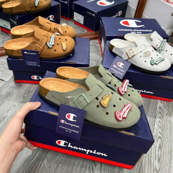 Dép Champion Clogs Đủ Màu Chuẩn Auth 99% – Thiết Kế Mule Thời Trang, Êm Chân, Tặng Kèm Charm