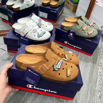 Dép Champion Clogs Đủ Màu Chuẩn Auth 99% – Thiết Kế Mule Thời Trang, Êm Chân, Tặng Kèm Charm