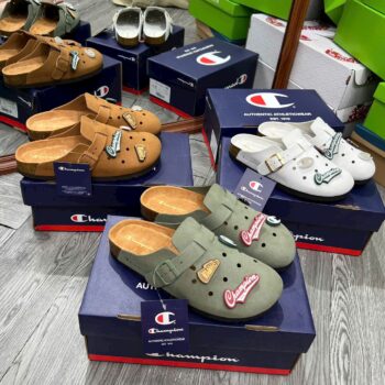Dép Champion Clogs Đủ Màu Chuẩn Auth 99% – Thiết Kế Mule Thời Trang, Êm Chân, Tặng Kèm Charm