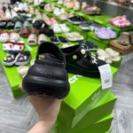 Dép Crocs Crush Sandal Hai Quai Đế Cao 6CM Đen – Bản VIP Chuẩn Auth 6