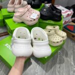 [Ảnh Thật] Giày Clog Nữ Crocs Bae Đế 6CM – Đủ Màu, Bản Đẹp Chuẩn Auth 99%, Tặng Full Charm 4