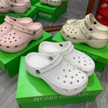 Bộ sưu tập Crocs Classic Clog đế cao 5cm, đủ màu, hàng chuẩn Auth 99%, phù hợp nam nữ.